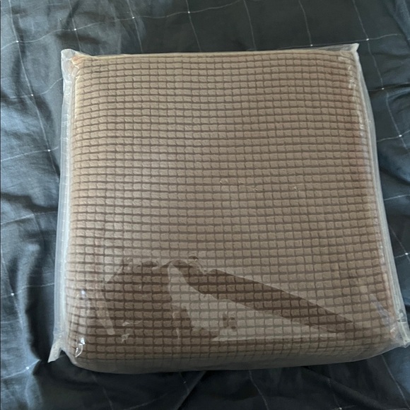 Tan Stretch Sofa Slipcover - Picture 3 of 5